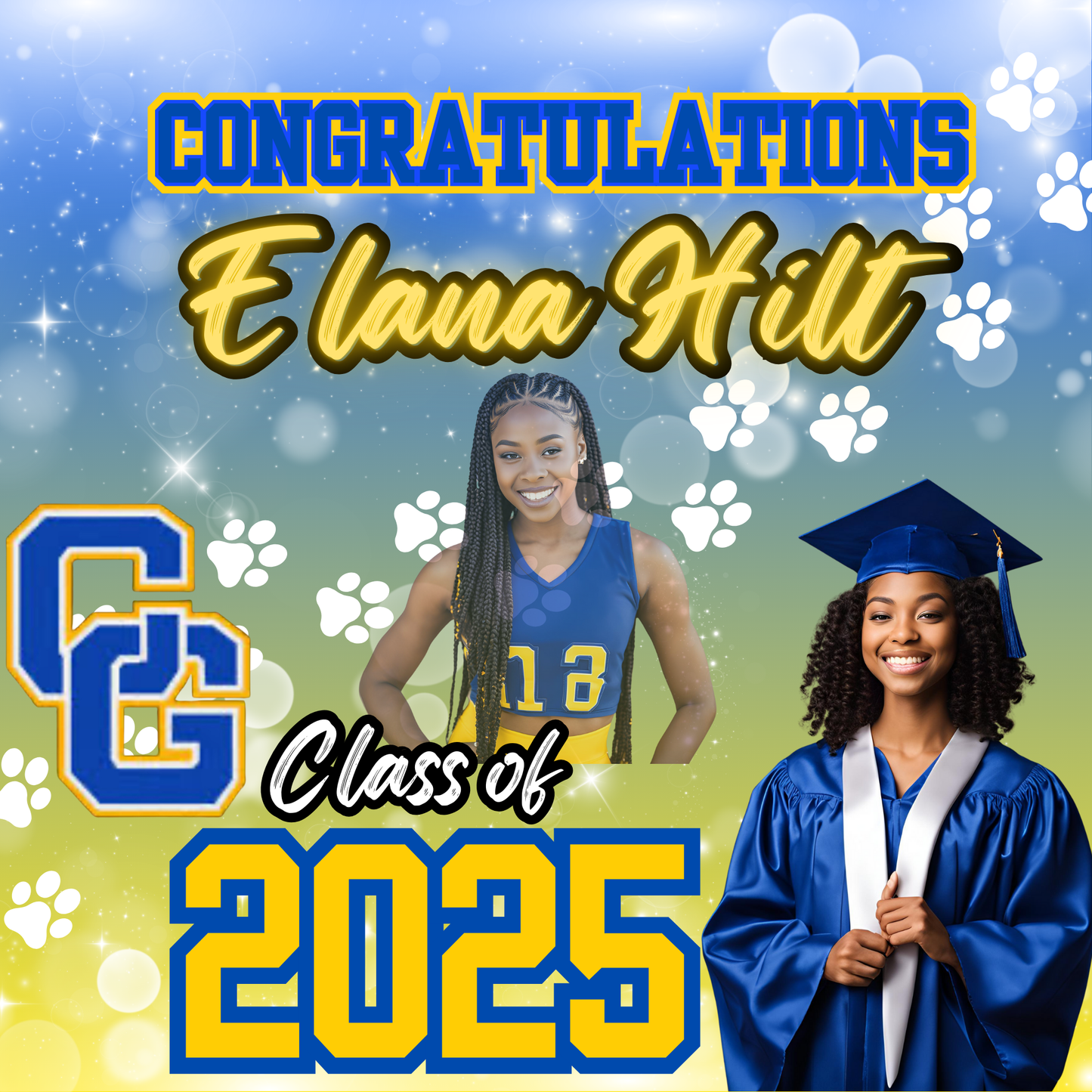 ✨Personalized Graduation Banner | Class of 2025 Custom Celebration Decor🎓